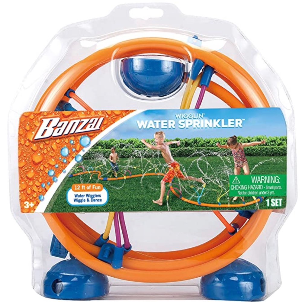 Banzai, Wigglin' Water Sprinkler, up to 12ft long, summer Fun kids toy run play